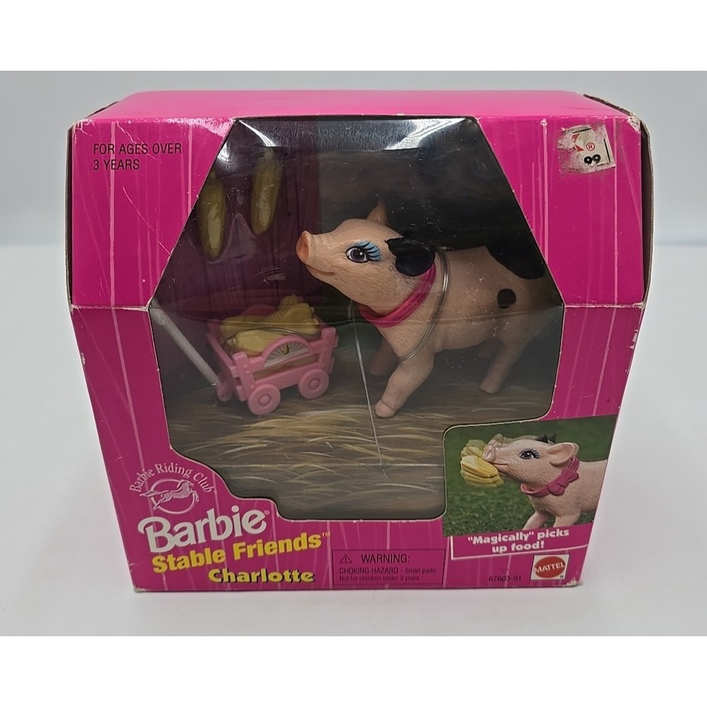 NWT Barbie Stable Friends‎ Charlotte Pig 1997 Mattel 67603
